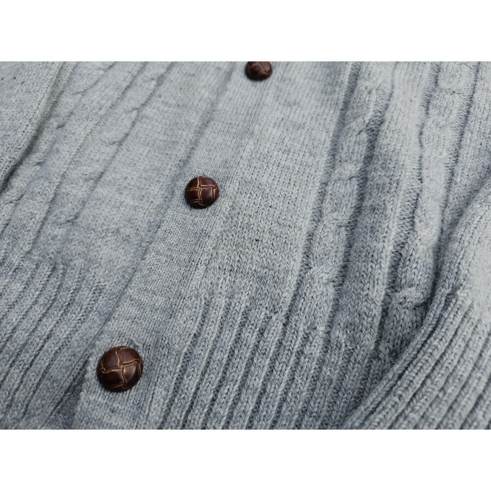 Iron Mountain Clothing Vintage Cardigan Knit Sweater Gray Button Womens XL - Picture 2 of 6